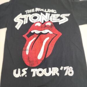 The Rolling Stones U.S. Tour '78 Black Short Sleeve T-Shirt Men's Size SM